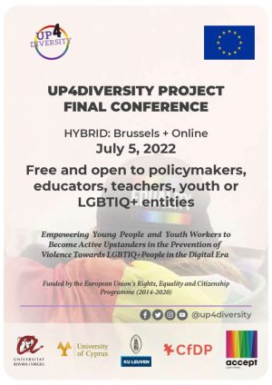 5 juillet 2022 : conférence Up4diversity contre les violences faites à la communauté LGBTQ+
